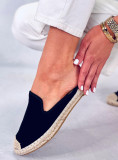 Espadrile negre cu călcâiul deschis