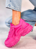 Adidași fuchsia roz pe talpă groasă
