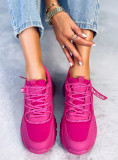 Adidași fuchsia roz pe talpă groasă