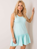 Rochie RUE PARIS verde mentă din bumbac de calitate