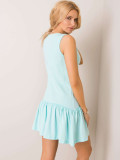Rochie RUE PARIS verde mentă din bumbac de calitate