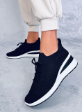 Teniși sport negri din material elastic