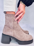 Botine maro pe toc stabil