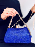 Geantă clutch albastru cobalt