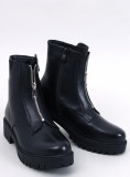 Botine negre cu fermoar