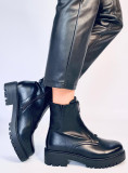 Botine negre cu fermoar