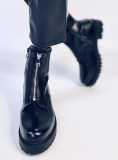 Botine negre cu fermoar