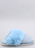 Papuci cu model de herringbone albastru deschis