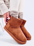 Cizme de zăpadă joase vătuite maro camel