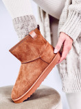 Cizme de zăpadă joase vătuite maro camel