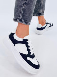 Pantofi sport cu talpă înaltă alb/negru
