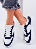 Pantofi sport cu talpă înaltă alb/negru