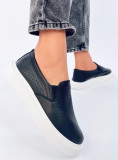 Teniși slip-on perforați negri