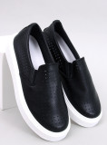 Teniși slip-on perforați negri