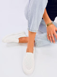 Teniși slip-on perforați albi