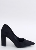 Pantofi stiletto din piele întoarsă negri