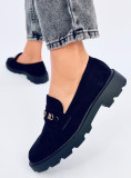 Mocasini eleganți din piele întoarsă negri