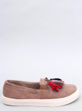 Espadrile maro slip-on cu franjuri