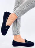 Mocasini negri din textil
