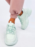 Adidași verde mentă pe talpă groasă