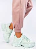 Adidași verde mentă pe talpă groasă