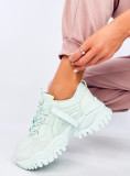 Adidași verde mentă pe talpă groasă
