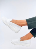 Teniși slip-on înălțați albi