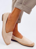 Espadrile bej din piele întoarsă ecologică