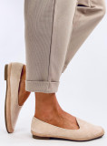 Espadrile bej din piele întoarsă ecologică