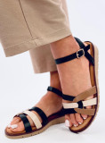 Sandale joase negre/bej