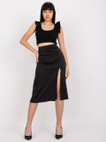 Fustă midi elegantă în culoare neagră