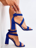 Sandale albastre elegante cu bretele
