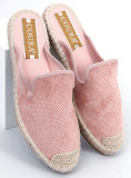 Espadrile roz cu călcâiul deschis