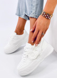 Adidași albi pe platformă ALLWHITE