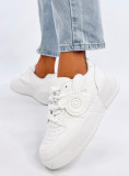 Adidași albi pe platformă ALLWHITE
