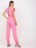 Compleu casual roz cu pantaloni RUE PARIS