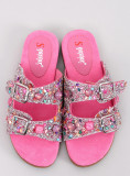 Șlapi de damă cu pietre roz