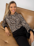 Compleu velur bej-negru cu hanorac cu model de leopard RUE PARIS