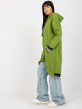 Hanorac lung din bumbac Mayar, verde deschis