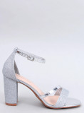 Sandale metalice elegante argintii