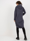 Hanorac lung oversize grafit
