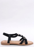 Sandale negre în stil boho