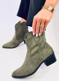 Botine de cowboy verde măsliniu