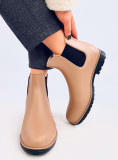 Botine de ploaie de damă bej închis