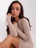 Rochie ajustată bej deschis Lara RUE PARIS