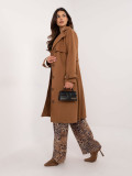 Palton elegant de tranziție în culoarea camel