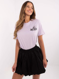 Tricou violet stilat cu imprimeu