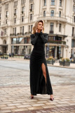Rochie cu spate decupat, neagră