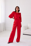 Pantaloni eleganți roșii Elsa