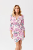 Rochie petrecută cu mâneci 3/4 Odetta, roz